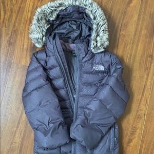 Girls north face winter coat